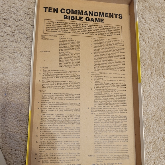 VINTAGE Ten Commandments Bible Board Game - Picture 2 of 8